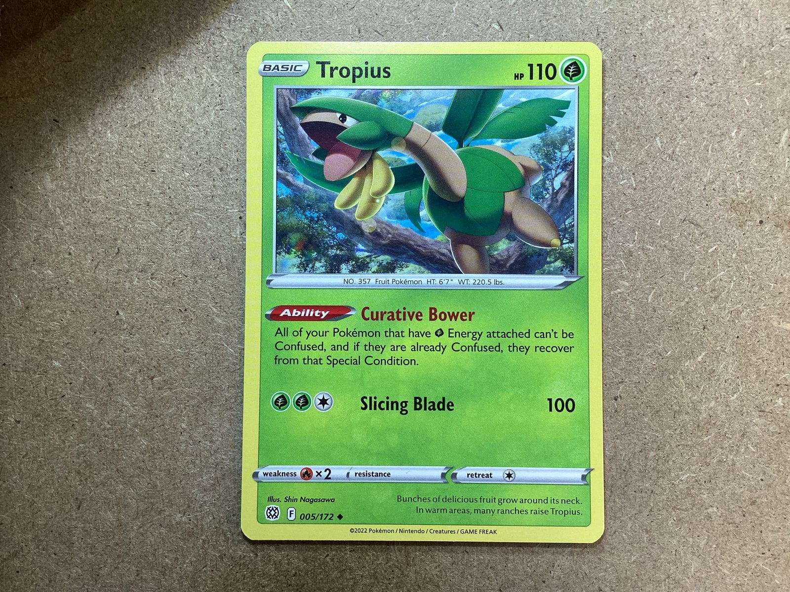 1x Tropius [BRS 005/172] (Near Mint), Ophalen of Verzenden, Zo goed als nieuw, Losse kaart