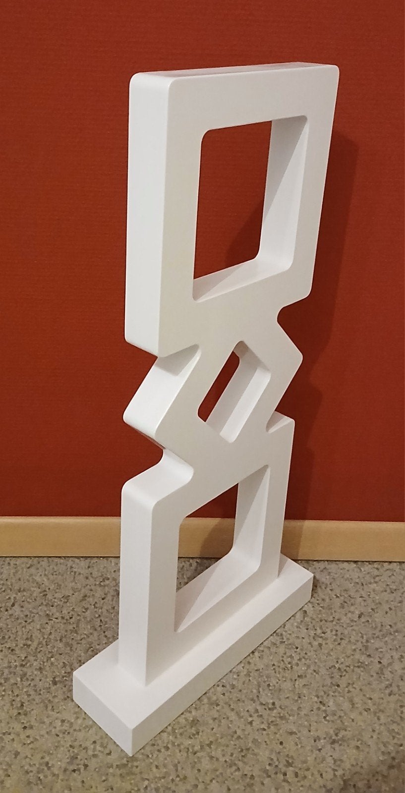 Zeer Bijzonder Wit Kunstwerk. Unicum. Abstract. Kubisme., Antiek en Kunst, Ophalen