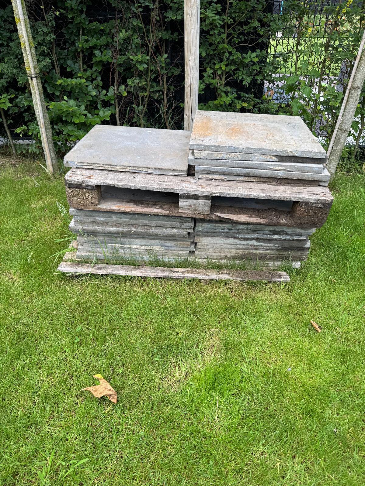 Tuintegels 60x60 (circa 25 stuks), Ophalen, Gebruikt, Beton, Terrastegels