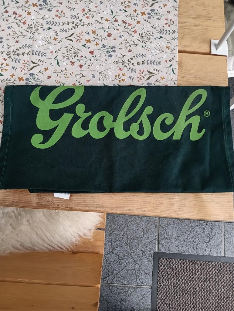 Grolsch Horeca Schort - Groen met Logo en Zakje, Ophalen of Verzenden