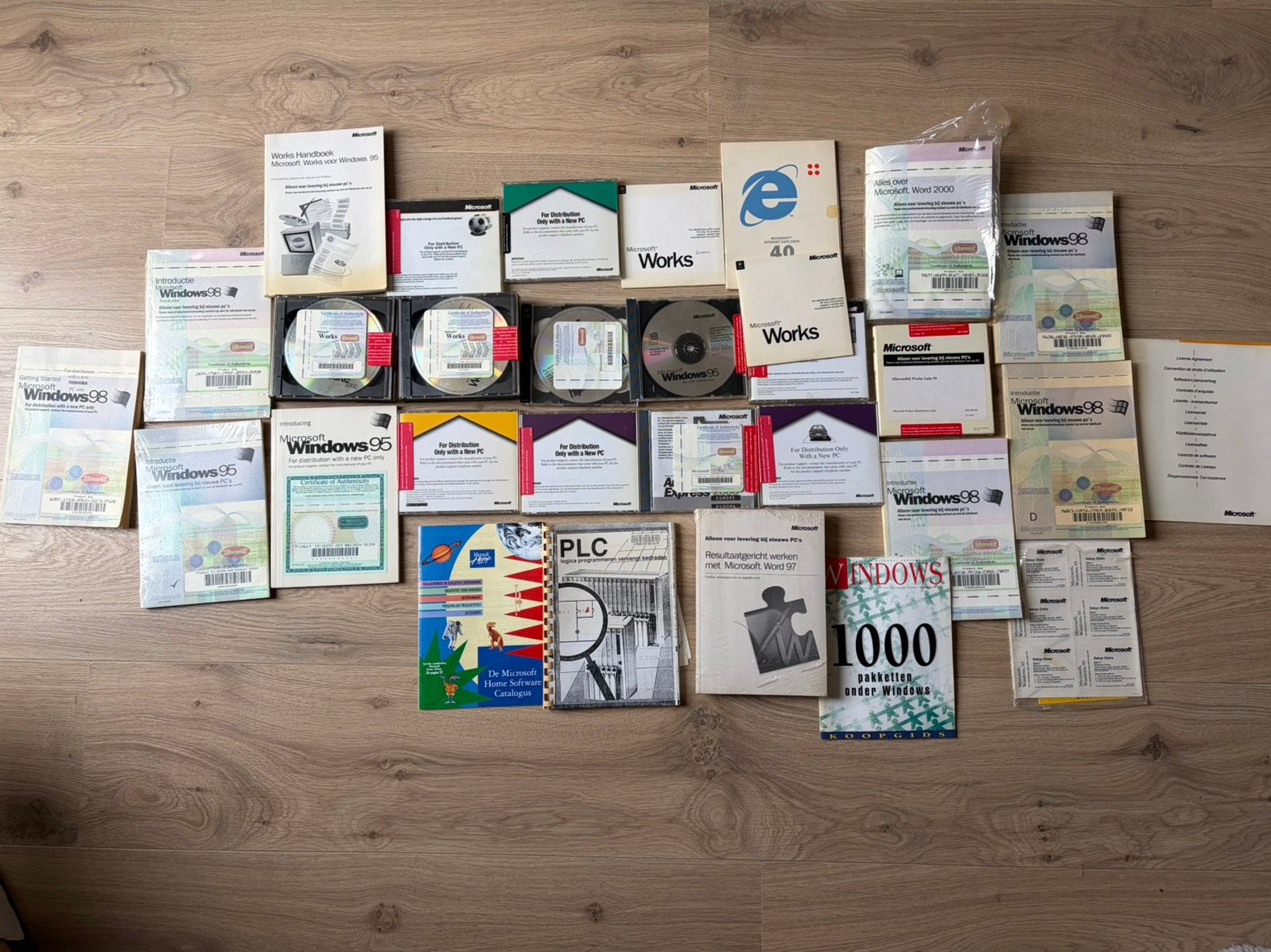 Grote Microsoft softwareverzameling Windows 95/98, Computers en Software, Besturingssoftware, Ophalen of Verzenden, Gebruikt, Windows