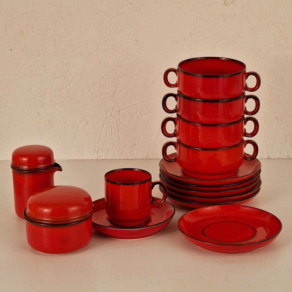 Thomas Scandic Shadow Rood Retro Vintage Servies, Ophalen of Verzenden