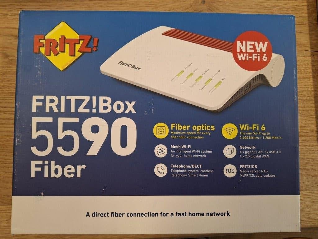 FRITZ!Box 5590 Fiber Edition International XGS-PON, Ophalen of Verzenden, Nieuw, Router met modem, Fritzbox