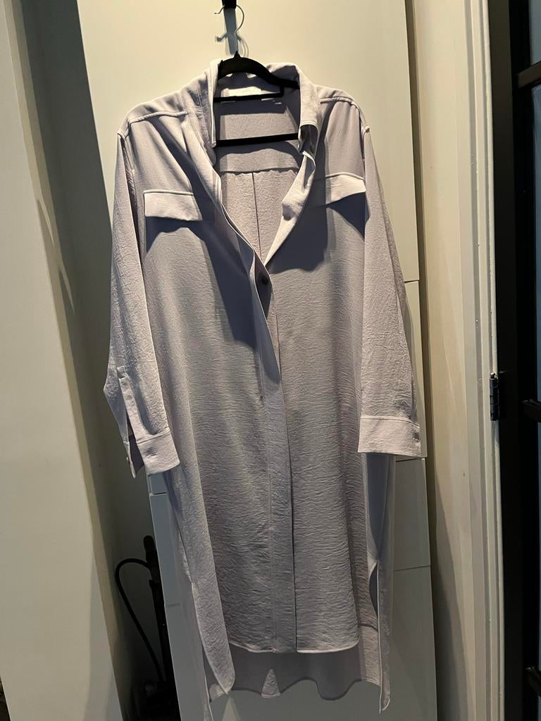 Hugo Boss Lange Blouse Jurk Lila, Ophalen of Verzenden, Gedragen, Paars, Onder de knie