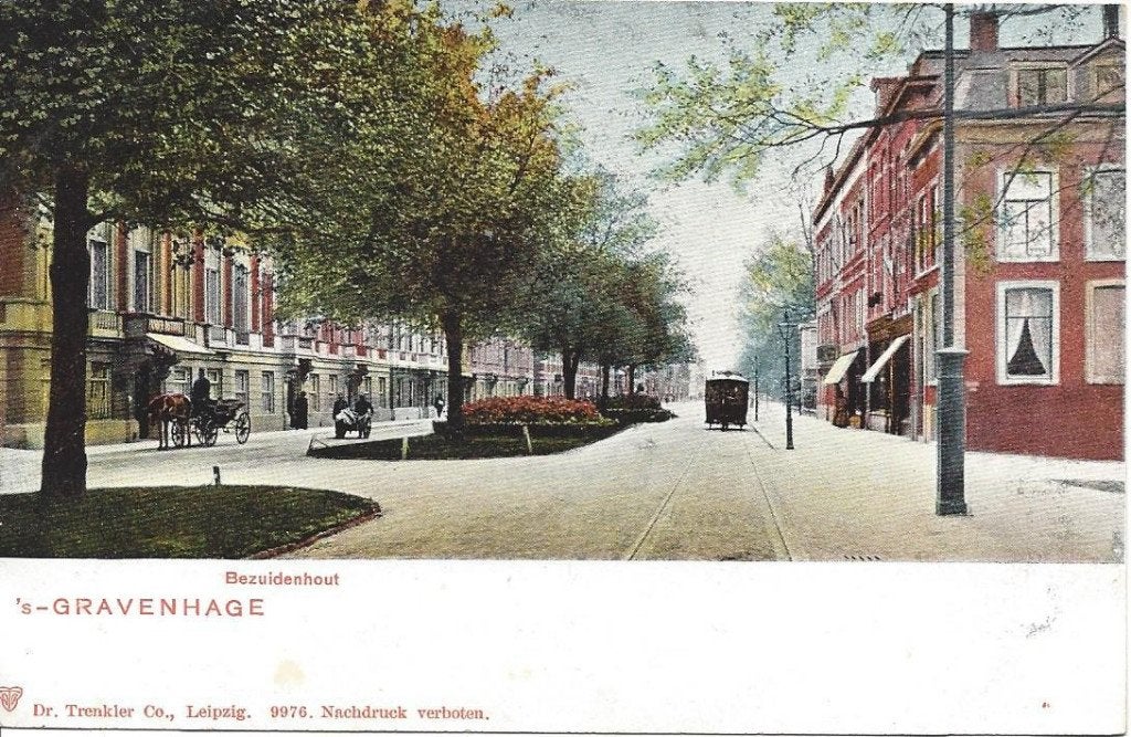 's Gravenhage, Bezuidenhout, Paardentram, Volk, ca. 1900, Ophalen of Verzenden, Voor 1920, Ongelopen, Zuid-Holland