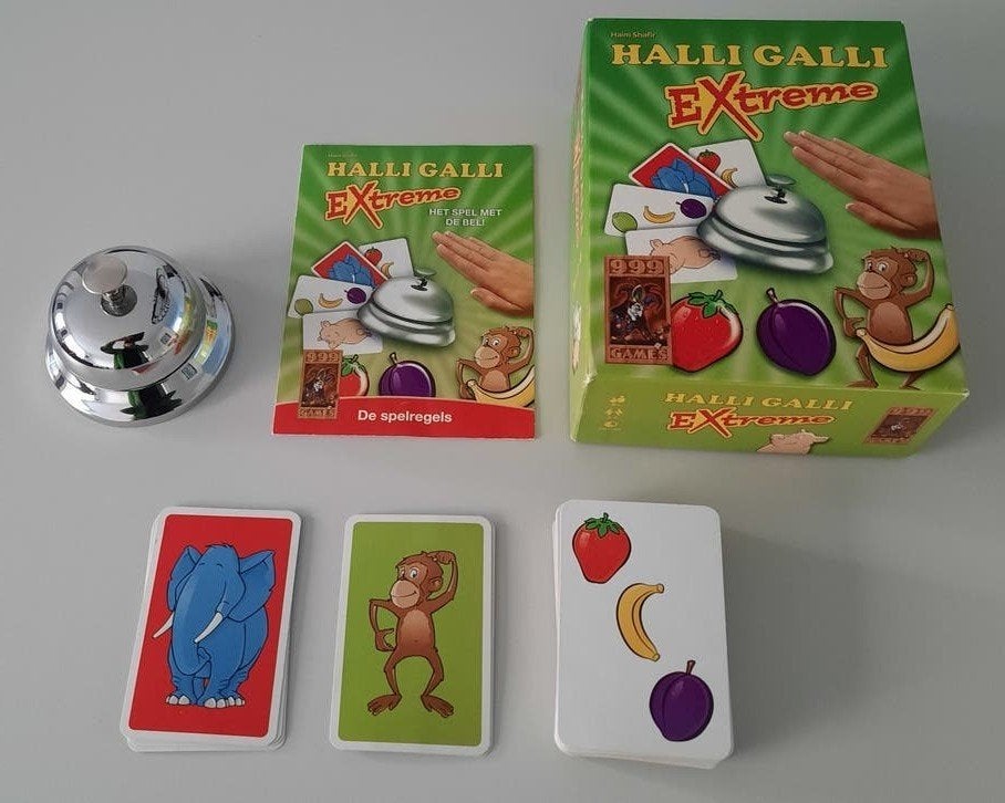 Halli Galli Extreme - Snel Reactiespel van 999 Games, Drie of vier spelers, Ophalen of Verzenden, Zo goed als nieuw, 999 Games