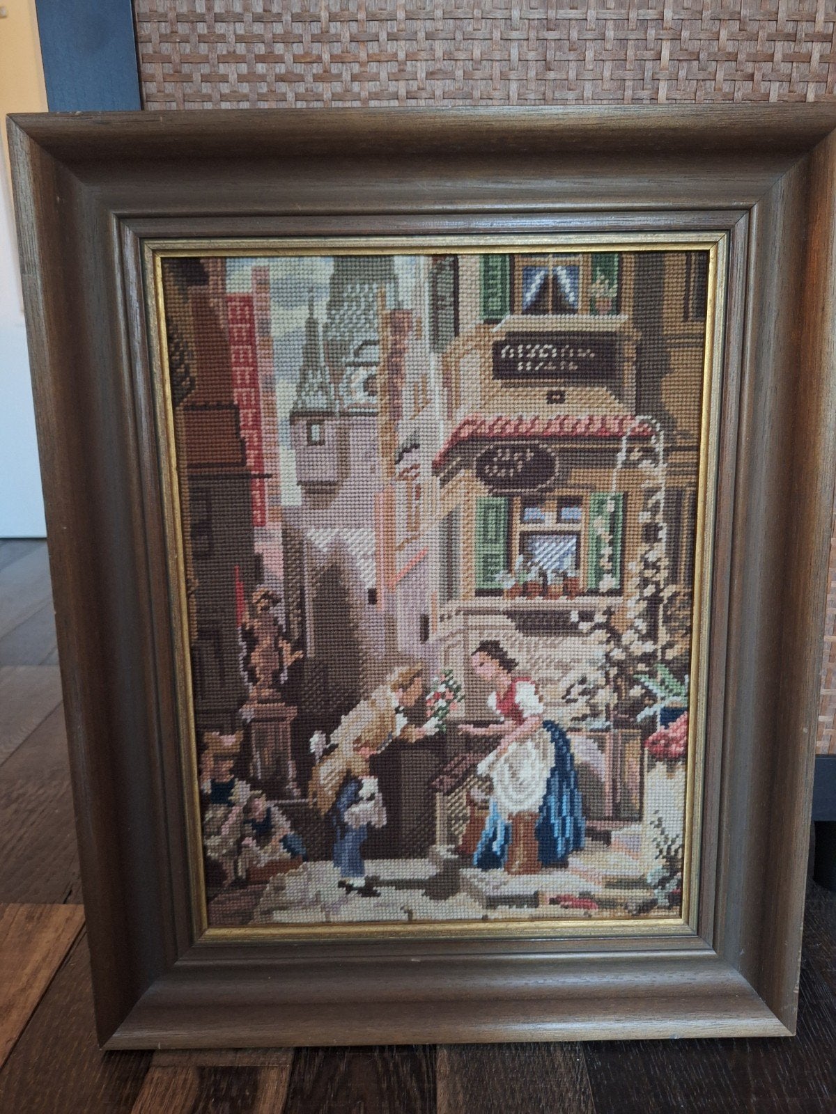 Twee ingelijste wandtapijten met klassieke scènes, Ophalen