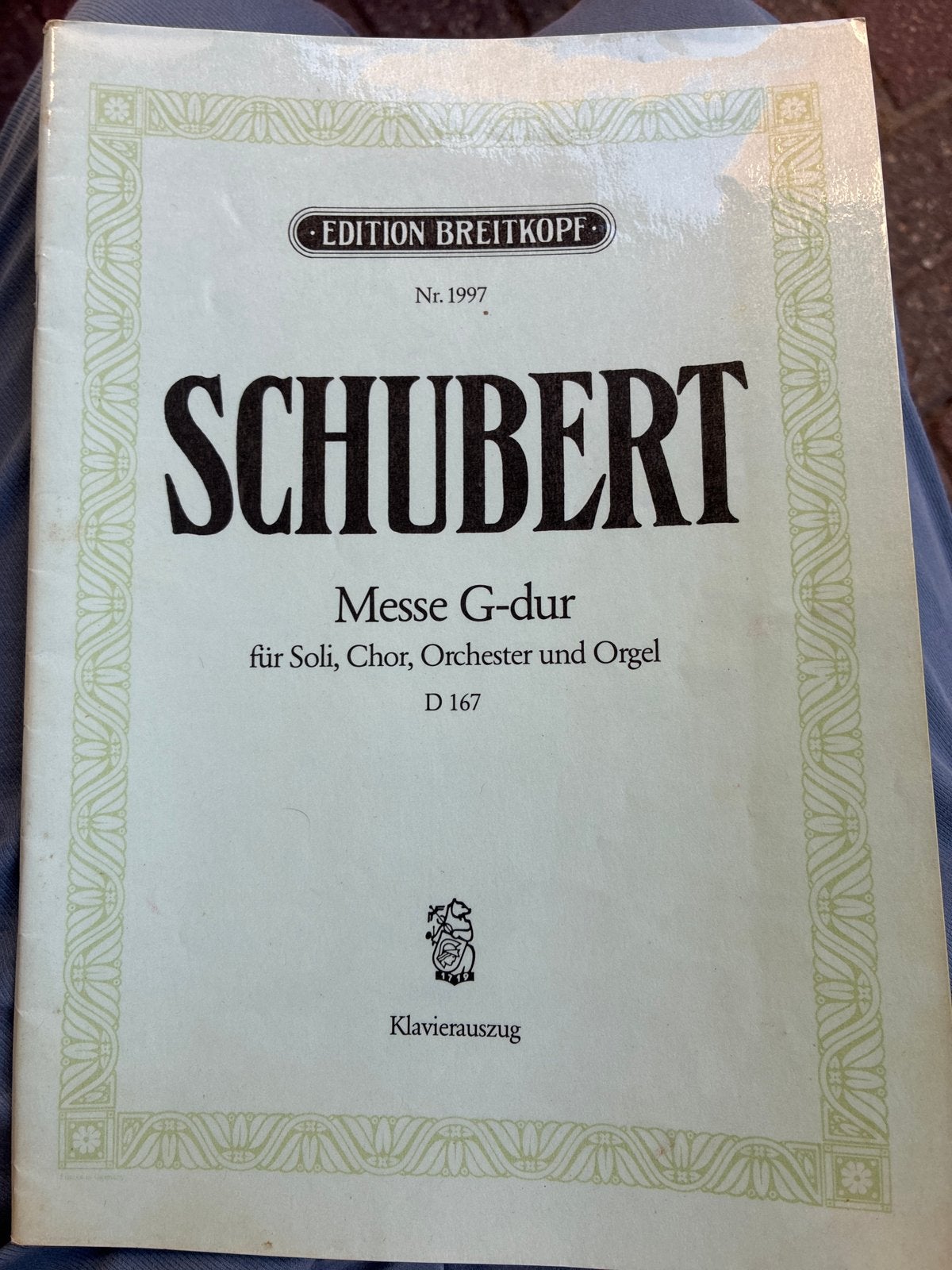 Schubert: Messe G-dur (Klavierauszug) - Edition Breitkopf, Muziek en Instrumenten, Bladmuziek, Gebruikt, Klassiek, Ophalen of Verzenden
