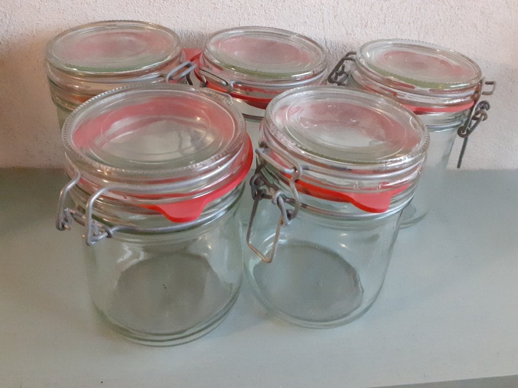Weckpotten Jampotten, Huis en Inrichting, Pot, Bus of Blik, Met deksel, Ophalen of Verzenden, Glas
