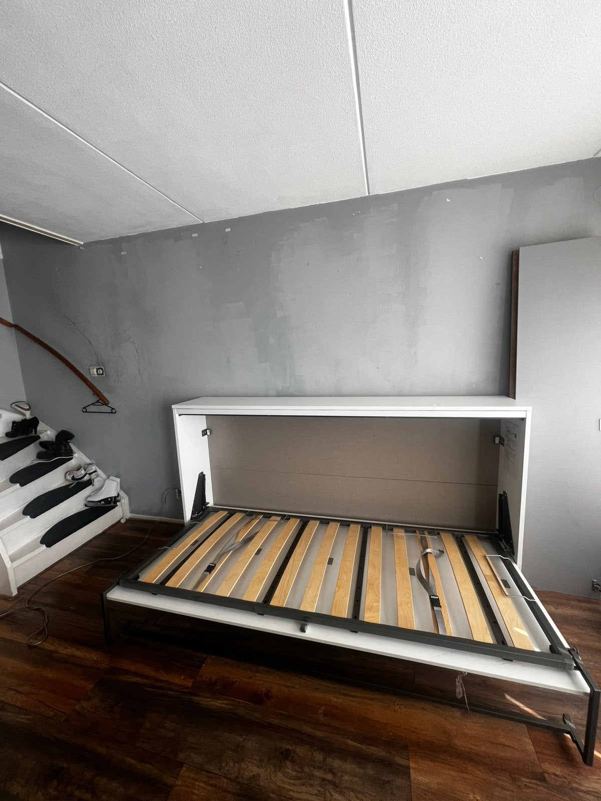 Kast/bed   Wit, Ophalen, Gebruikt, 90 cm, Eenpersoons