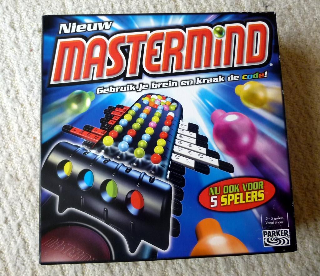 Mastermind, 4 kleuren - compleet - zo goed als nieuw, Vijf spelers of meer, Ophalen of Verzenden, Zo goed als nieuw