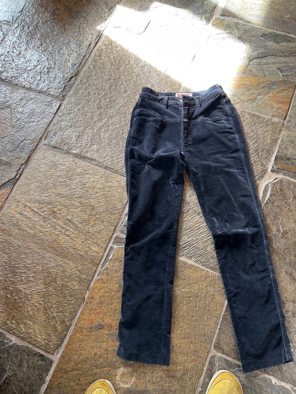 Closed corduroy broek - Maat 34s, Blauw, Ophalen of Verzenden, Maat 36 (S), Lang