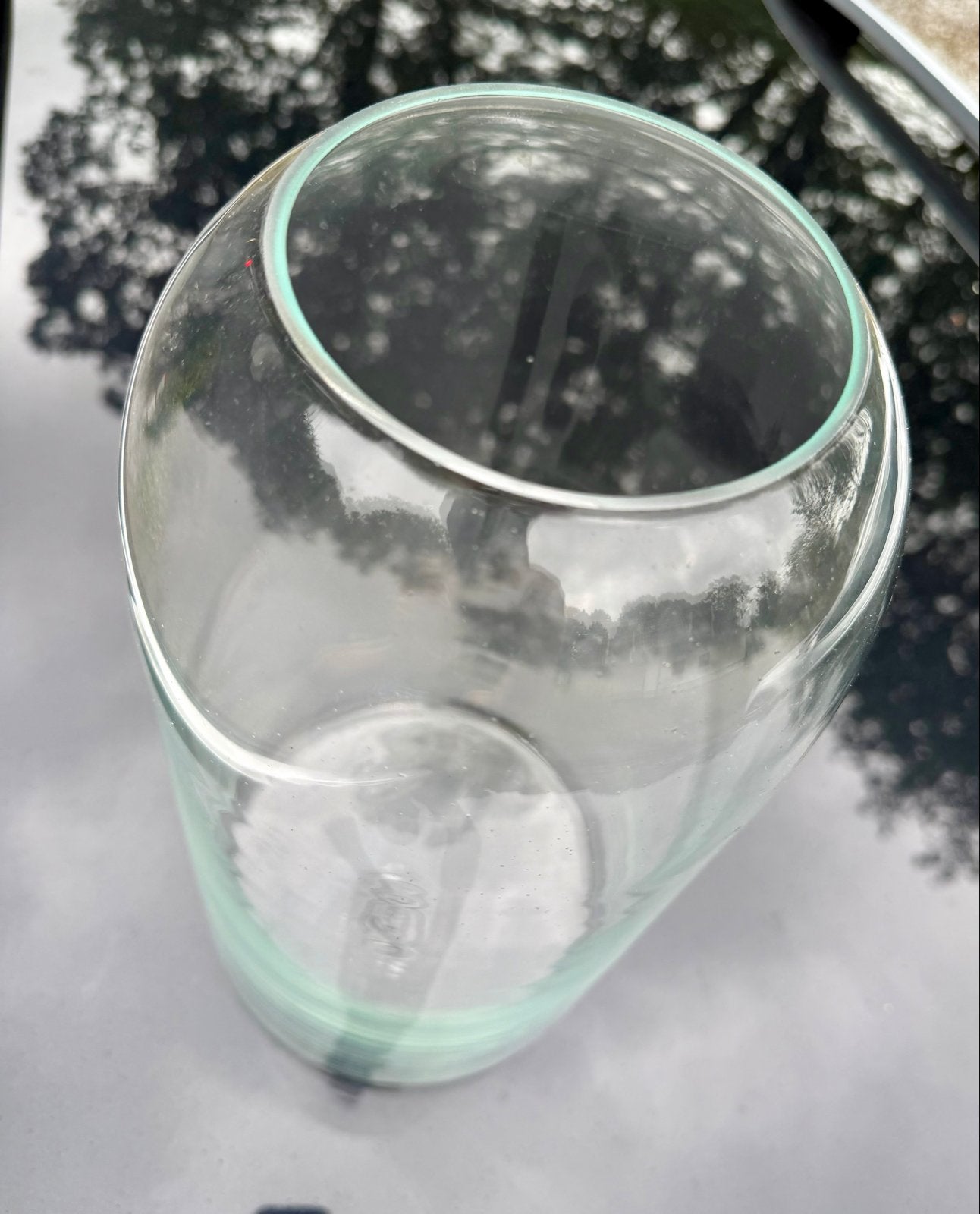Bloomon glazen vaas - 36cm hoog, 11cm opening, Ophalen, Zo goed als nieuw, Transparant, Glas