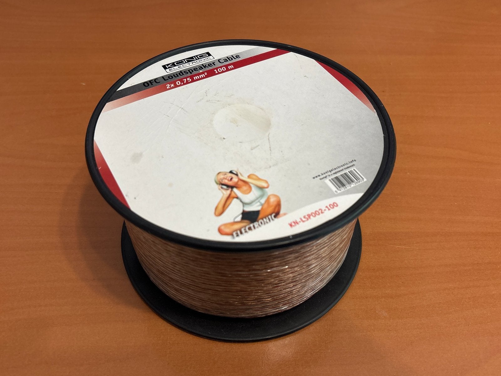 Luidsprekerkabel 2x0.75mm², transparant, 100 meter, Ophalen of Verzenden, Nieuw, 10 meter of meer, Luidsprekerkabel