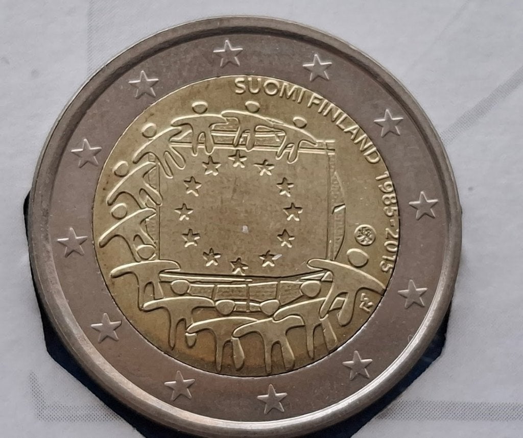 Finland 2 Euro "Europese Vlag" 2015 - UNC (AMK), Postzegels en Munten, Munten | Europa | Euromunten, Verzenden, Finland, 2 euro