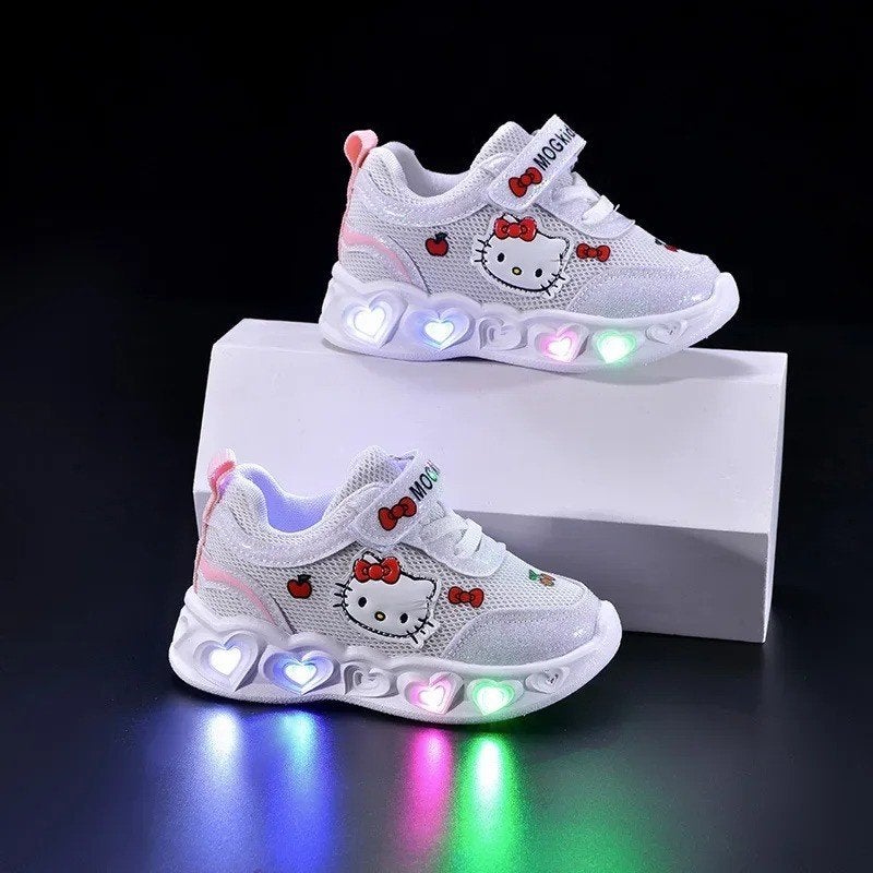 Hello Kitty casual kinderschoenen met LED lampen - Wit, Ophalen of Verzenden, Nieuw, Jongen of Meisje, Schoenen