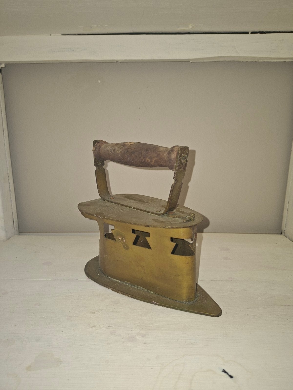 Vintage oude koperen/messing strijkijzer., Antiek en Kunst, Antiek | Koper en Brons, Ophalen of Verzenden