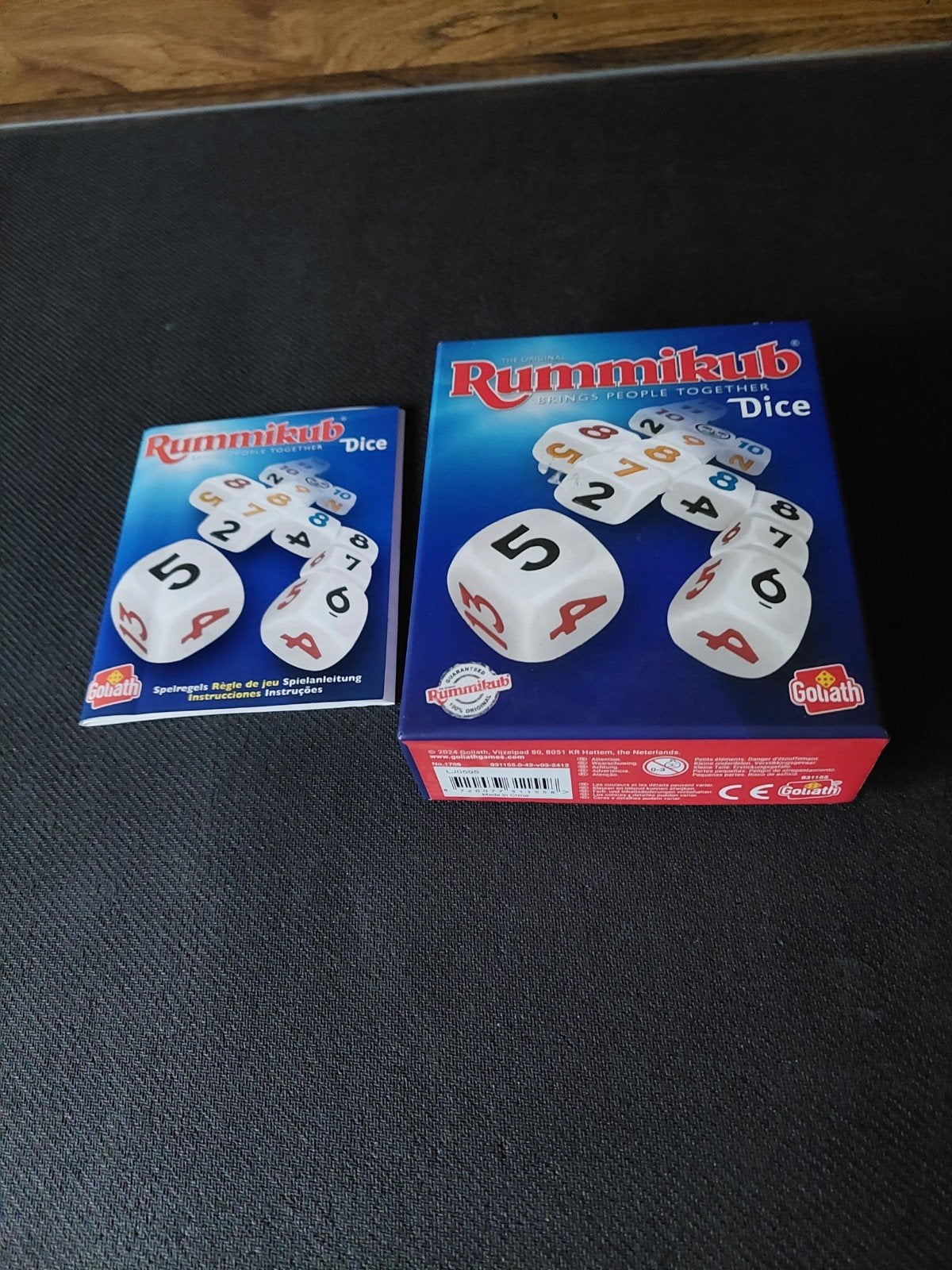 Rummikub Dice - Het bekende spel, nu met dobbelstenen!, Een of twee spelers, Ophalen of Verzenden, Zo goed als nieuw, Goliath