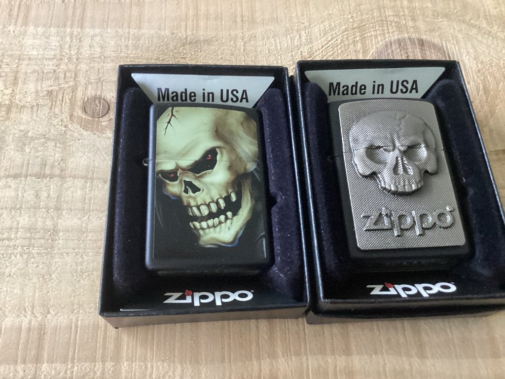 Doodskoppen zippo.s nieuw, Verzamelen, Verzenden, Nieuw, Aansteker