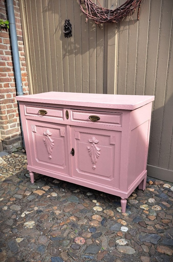 Prachtige unieke sfeervolle commode Antique Terracotta 1915, Kinderen en Baby's, Kinderkamer | Commodes en Kasten, Ophalen, 50 tot 70 cm