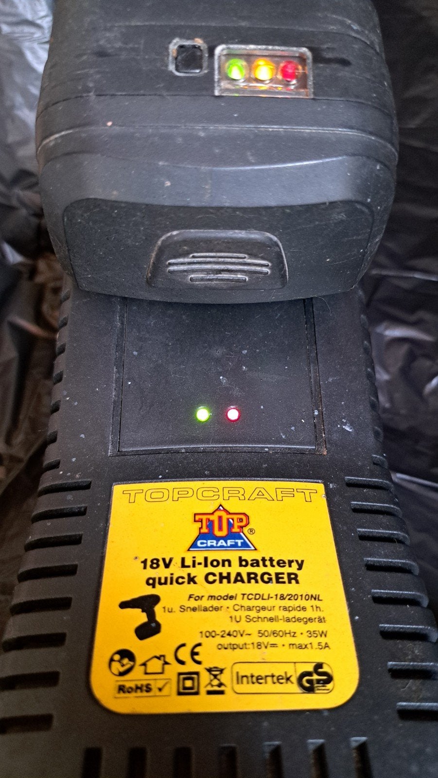 Topcraft 18V Li-Ion Accuboormachine met Oplader - Gebruikt, Ophalen of Verzenden, Gebruikt, Boor- en Schroefmachine