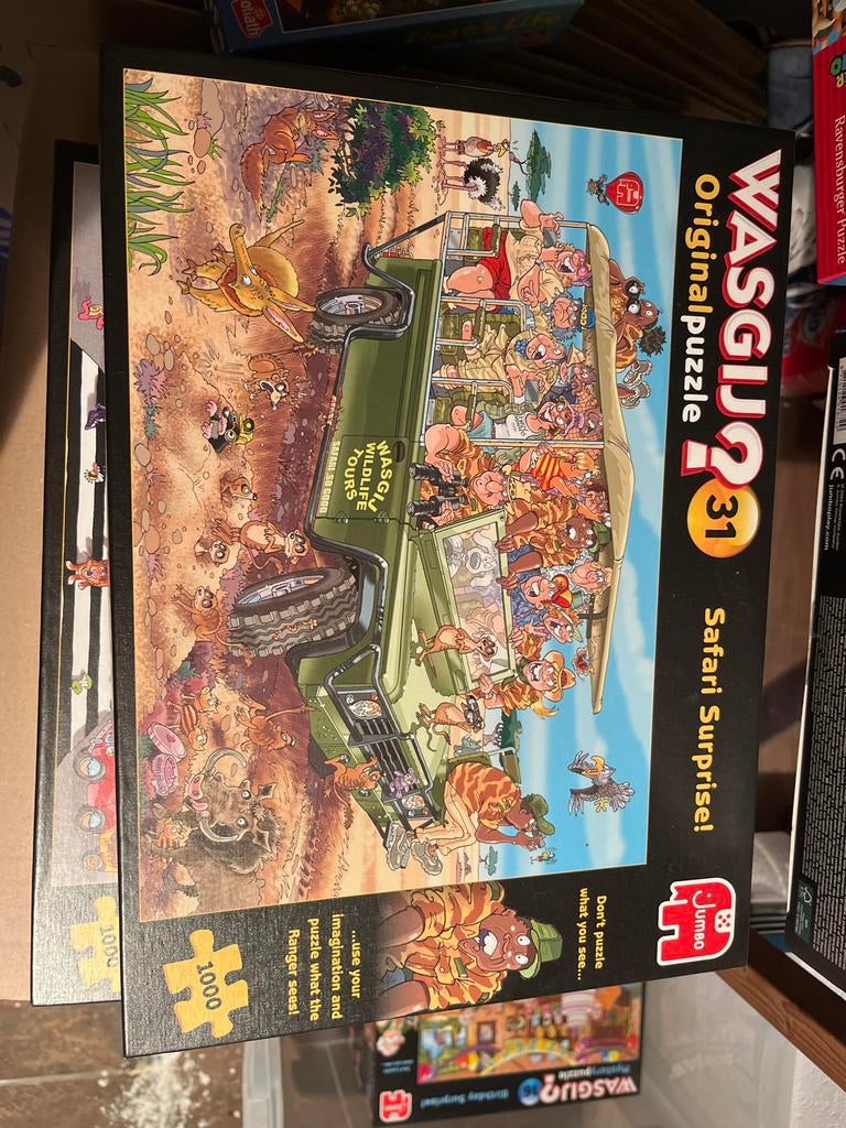 Wasgij Original 31 Safari Surprise! Legpuzzel 1000 stukjes, Ophalen of Verzenden, 500 t/m 1500 stukjes, Zo goed als nieuw, Legpuzzel