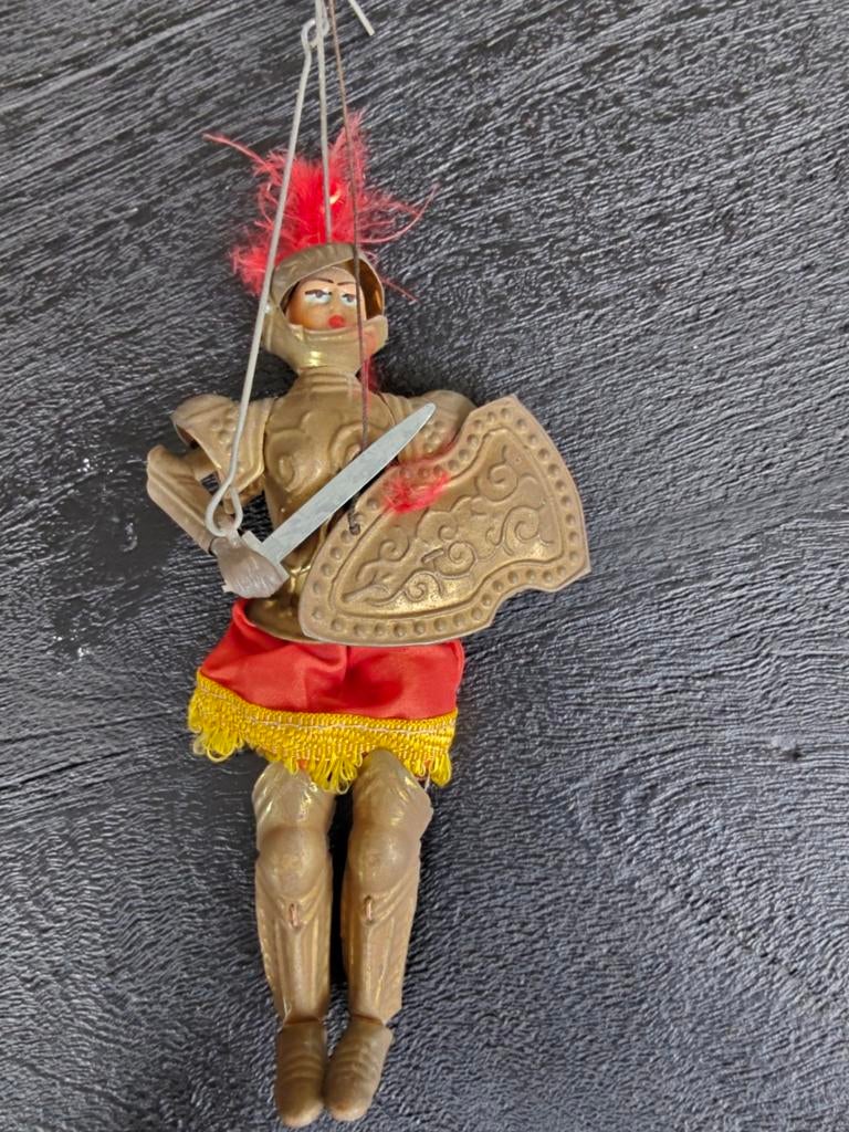 Oude metalen Vintage Siciliaanse marionet, Antiek en Kunst, Antiek | Speelgoed, Ophalen of Verzenden