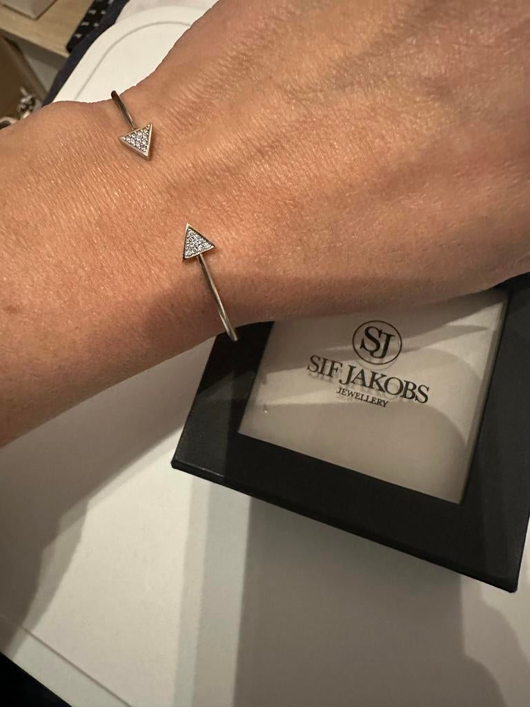 Sif Jakobs armband met zirkonia steentjes, Ophalen of Verzenden, Nieuw, Zilver, Met kristal