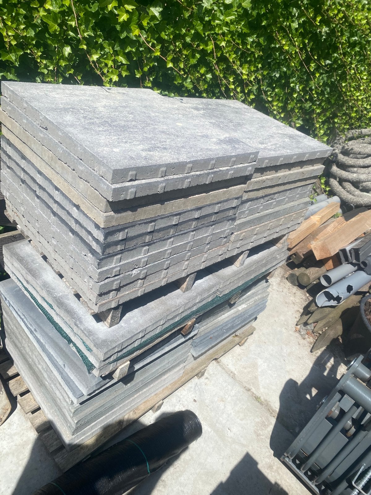 Tegels 60x60, Ophalen of Verzenden, Zo goed als nieuw, Beton, Terrastegels