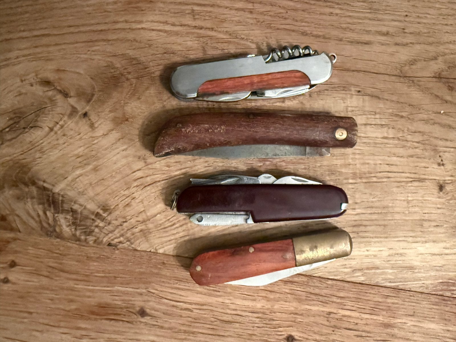Set van 4 vintage zakmessen, Ophalen of Verzenden