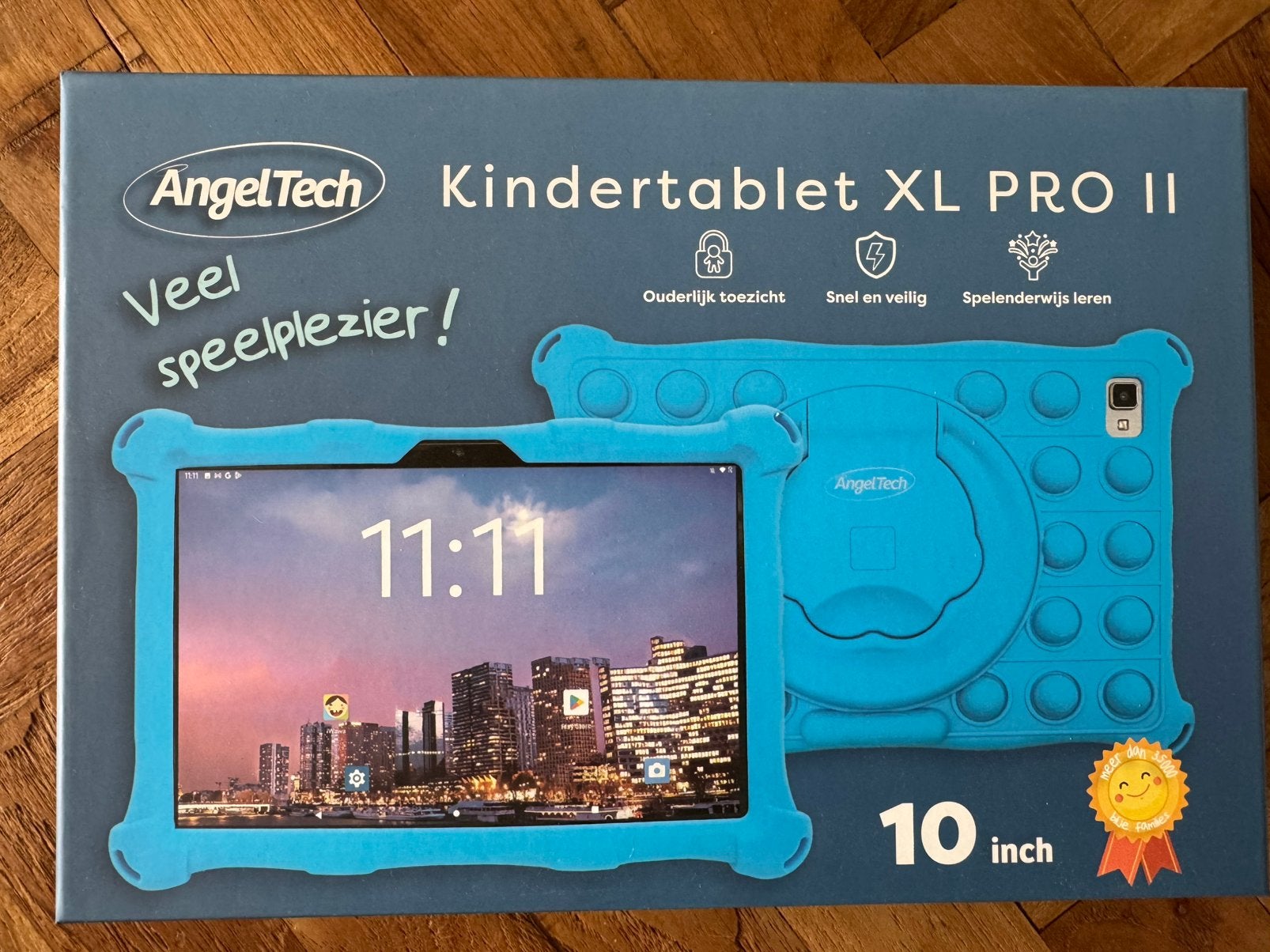 Angeltech kindertablet XL Pro II incl. headset & pop-it hoes, 10 inch, Usb-aansluiting, Ophalen of Verzenden, Zo goed als nieuw