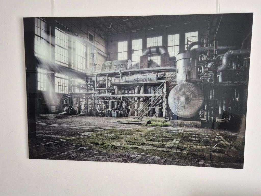 Fabriekshal op acryl, Ophalen, 100 tot 125 cm, 75 – 100, Print