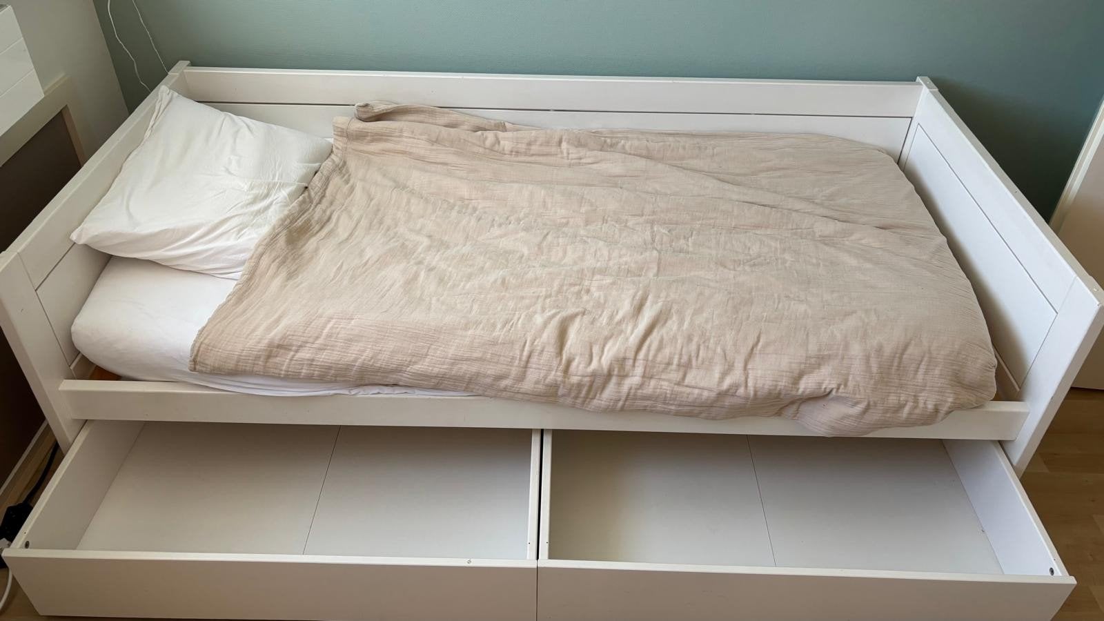 Lifetime bed 90 x 200 cm wit, Ophalen, Gebruikt, 90 cm, Eenpersoons