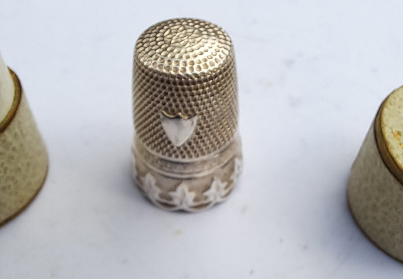 Antieke Zilveren Vingerhoed in Originele Doos, Ophalen of Verzenden, Zilver