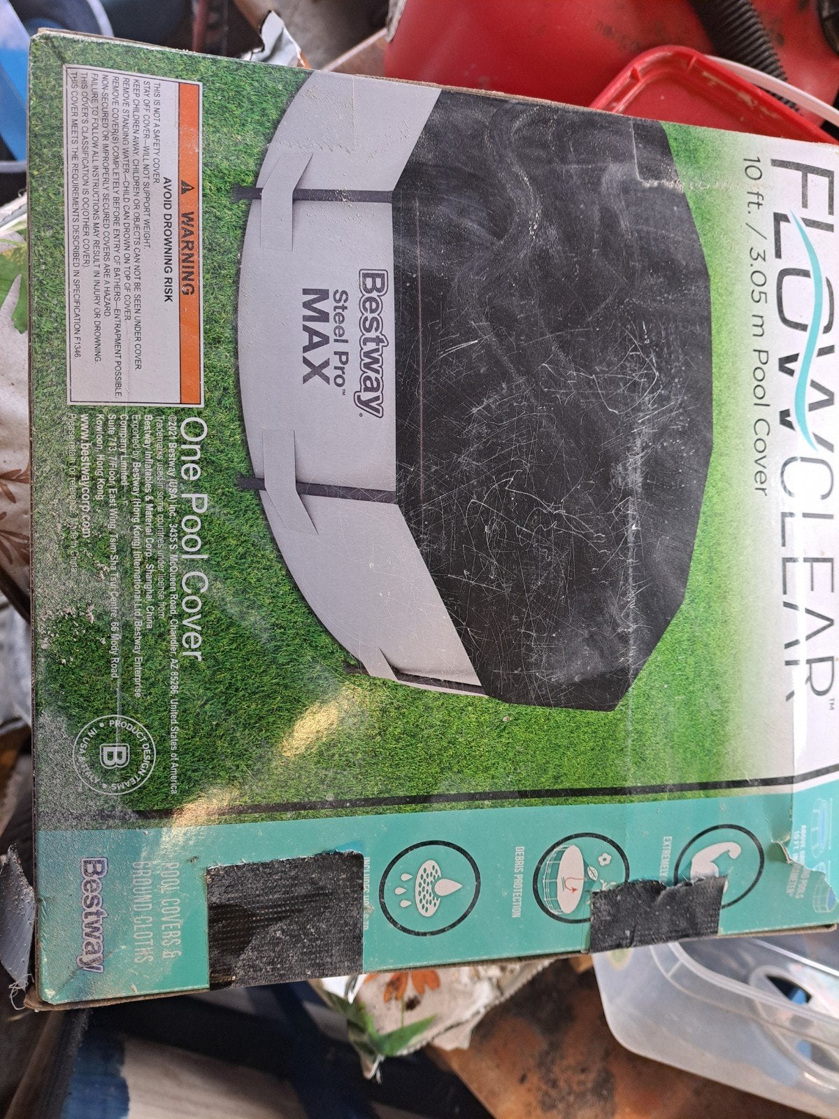 Bestway Steel Pro MAX Zwembadafdekking 3.05m, Gebruikt, Overige typen, Rond, Ophalen of Verzenden