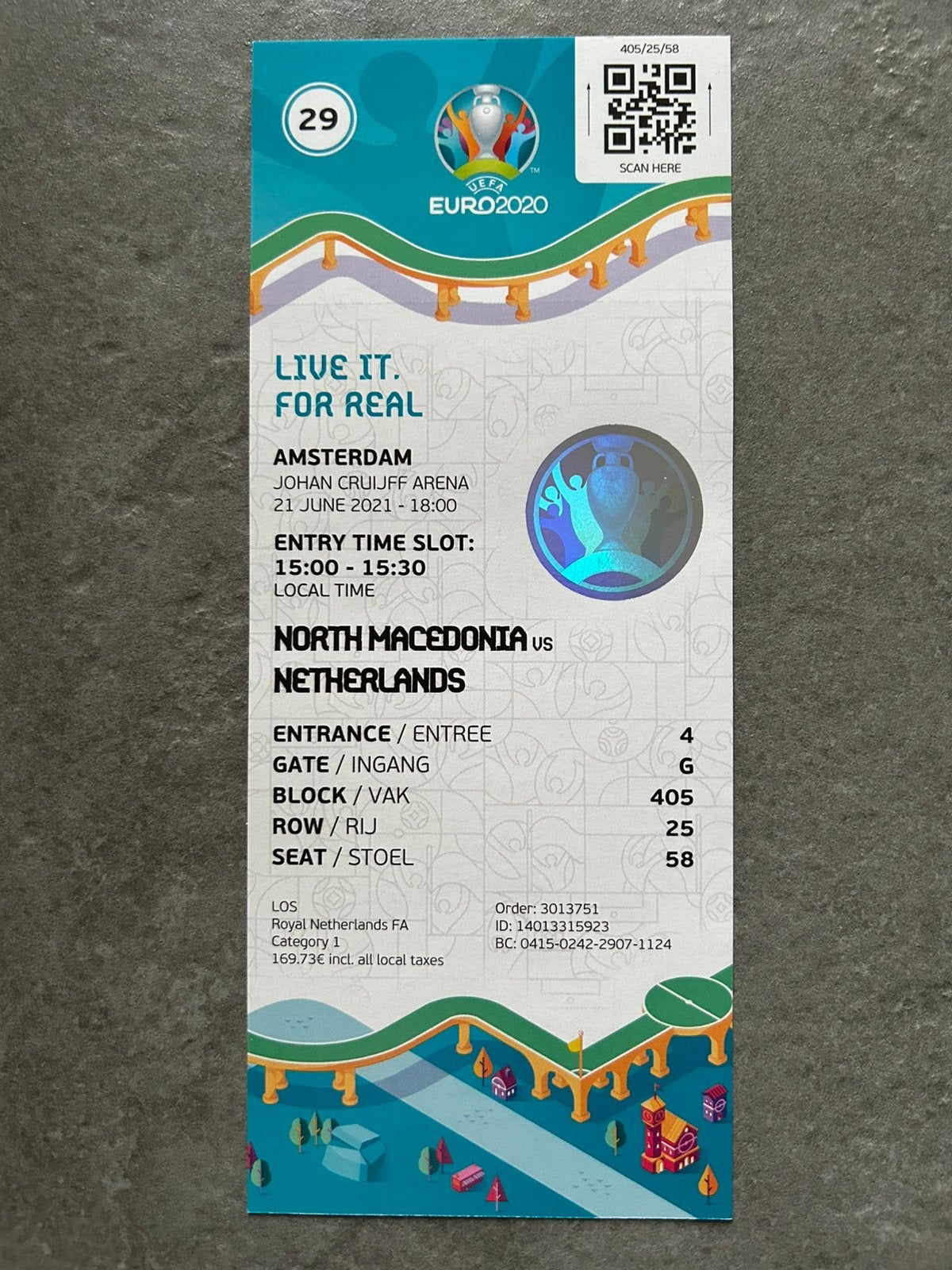 Noord Marcedonie - Nederland ticket, Ophalen of Verzenden, Overige binnenlandse clubs, Overige typen