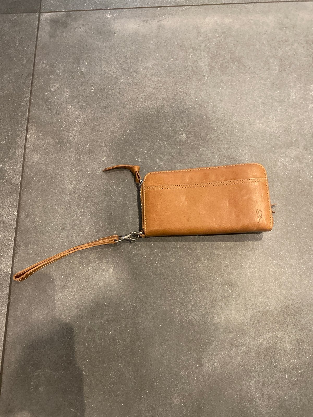 Full Grain Lichtbruine Lederen clutch NIEUW, Overige merken, Bruin, Nieuw, Ophalen of Verzenden