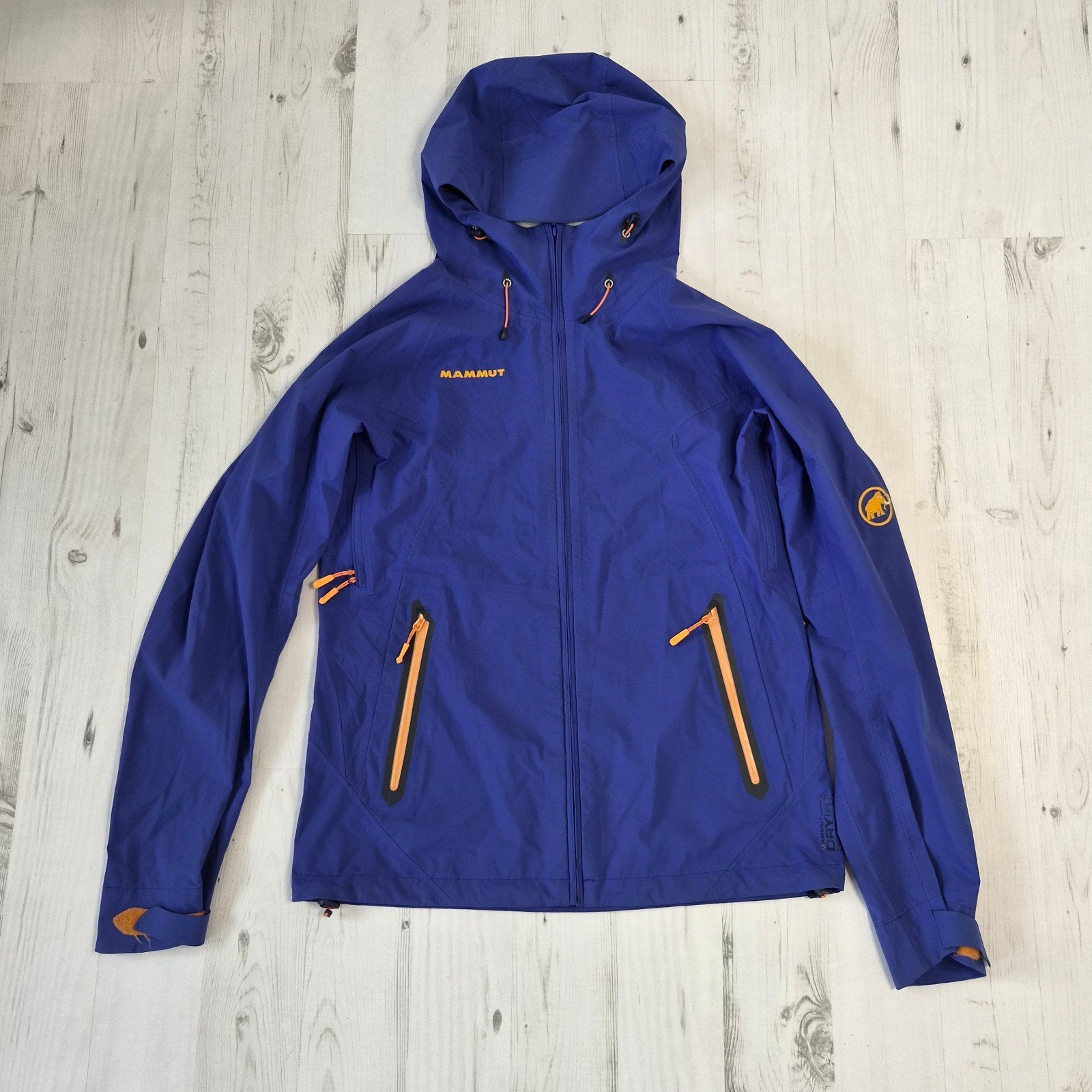 Mammut waterdichte jas M dry tech premium softshell blauw, Ophalen of Verzenden, Zo goed als nieuw, Regenjas, Dames