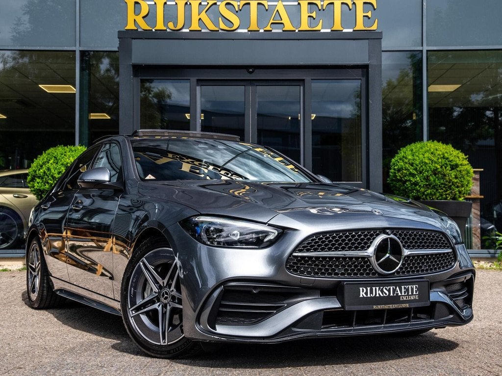 Mercedes C-klasse C300 AMG Line|PANO|BURMESTER|360|18''|ACC, Auto's, Automaat, 4 cilinders, 258 pk, Leder en Stof