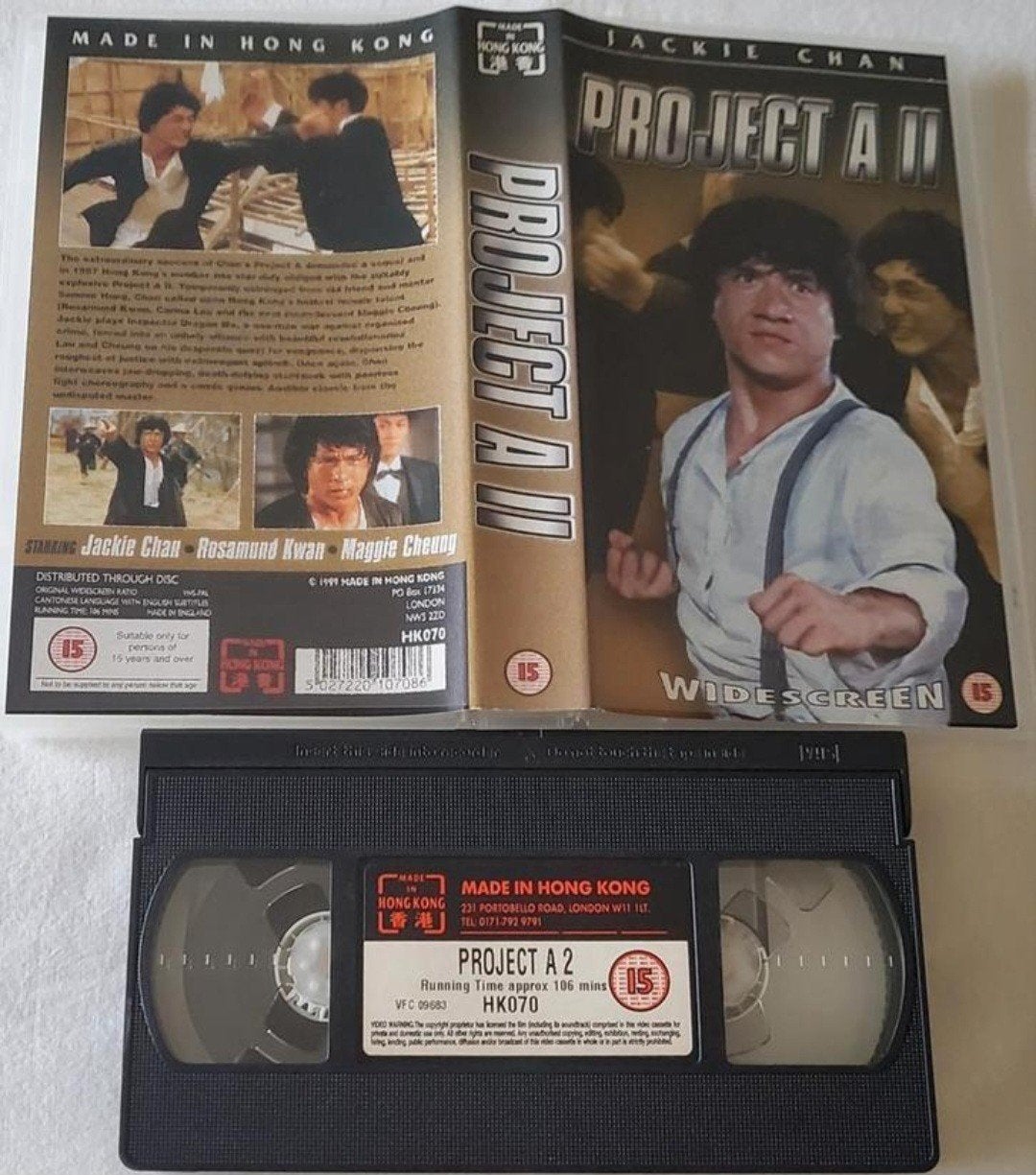 Jackie Chan Project A II VHS Actie/Kung-Fu IMPORT, Cd's en Dvd's, VHS | Film, Vanaf 16 jaar, Ophalen of Verzenden, Zo goed als nieuw