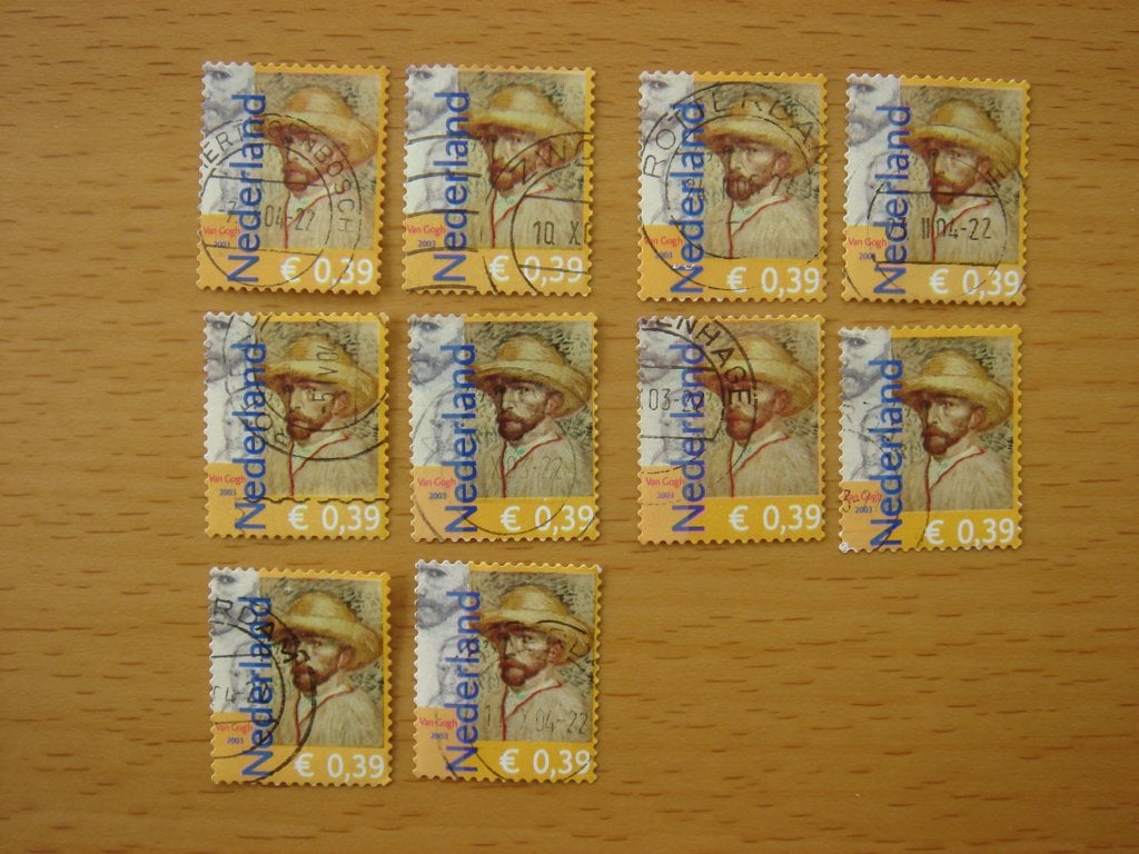 2003 Vincent van Gogh NVPH 2139 – 10x, Ophalen of Verzenden, Na 1940, Gestempeld