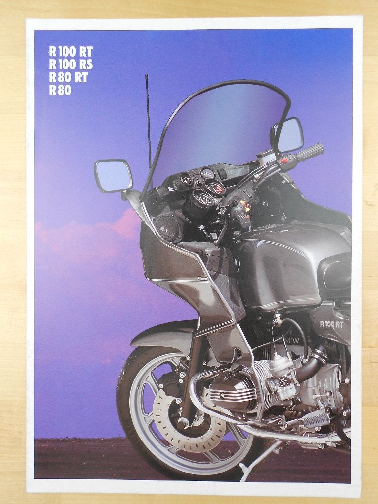 BMW R100 R80 RT RS Boxer Brochure 1989 Motorfiets Folder, Motoren, Ophalen of Verzenden, BMW