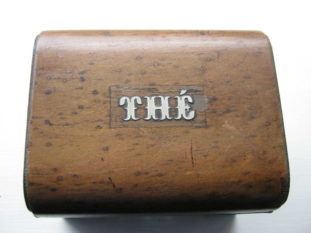 Antiek Mahonie Theekistje, Ophalen of Verzenden