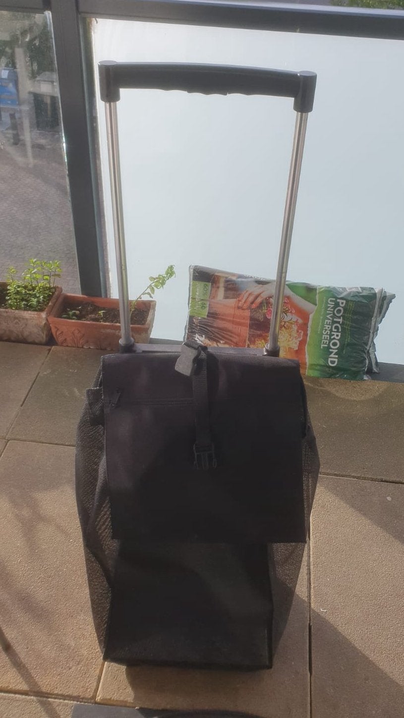 Booschappen tas trolley, Ophalen, Zo goed als nieuw, Hard kunststof, Minder dan 50 cm