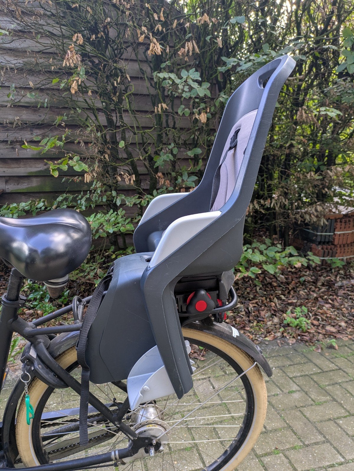 Polisport Bubbly Maxi CFS fietszitje achter - Grijs/Zilver, 15 t/m 25 kg, Achterzitje, Ophalen of Verzenden, Polisport
