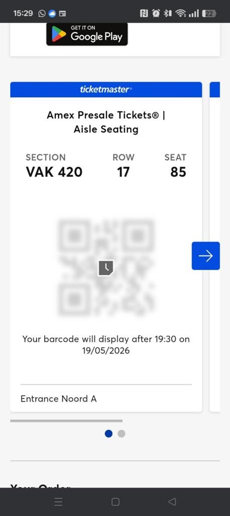 Harry Styles ticket (22nd May, Friday) Amsterdam, Eén persoon