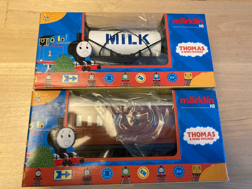 Marklin Thomas 2x, Hobby en Vrije tijd, Modeltreinen | H0, Zo goed als nieuw, Wagon, Wisselstroom, Märklin, Ophalen of Verzenden