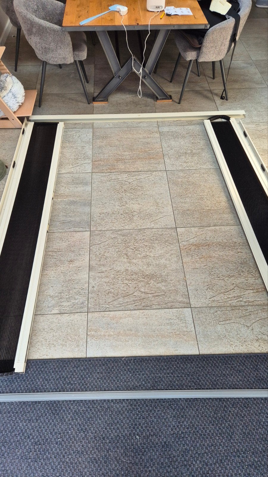 Luxaflex plissé hordeur – dubbel, 200 x 221 cm, crèmewit, Ophalen, Gebruikt, Hordeur, Schuifdeur