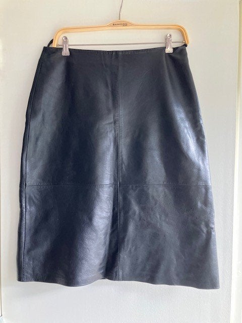 Nieuwe leren rok, zwart, maat 44, Les Blues, Zwart, Maat 42/44 (L), Nieuw