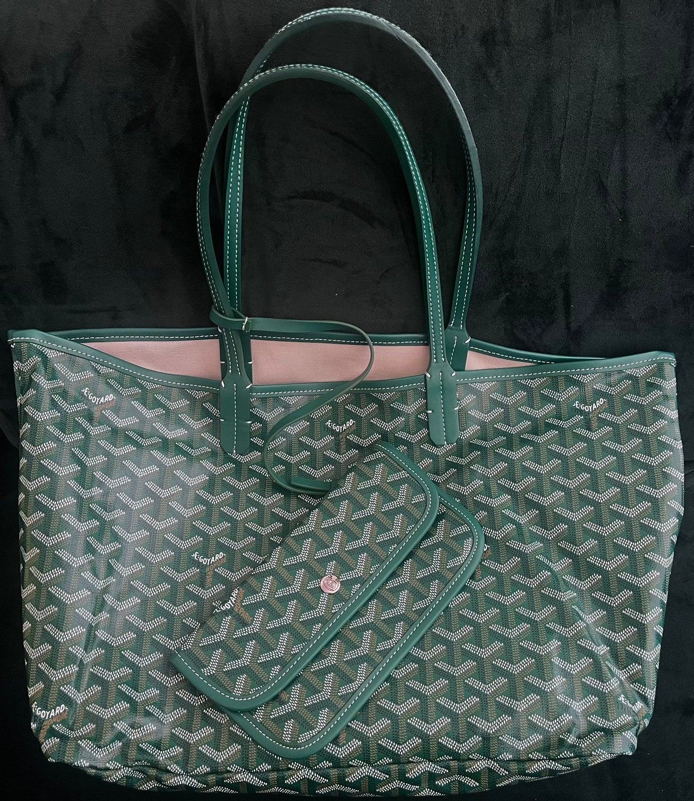 Goyard Saint Louis PM Tote Bag Groen Schoudertas, Overige merken, Nieuw, Ophalen of Verzenden, Leer